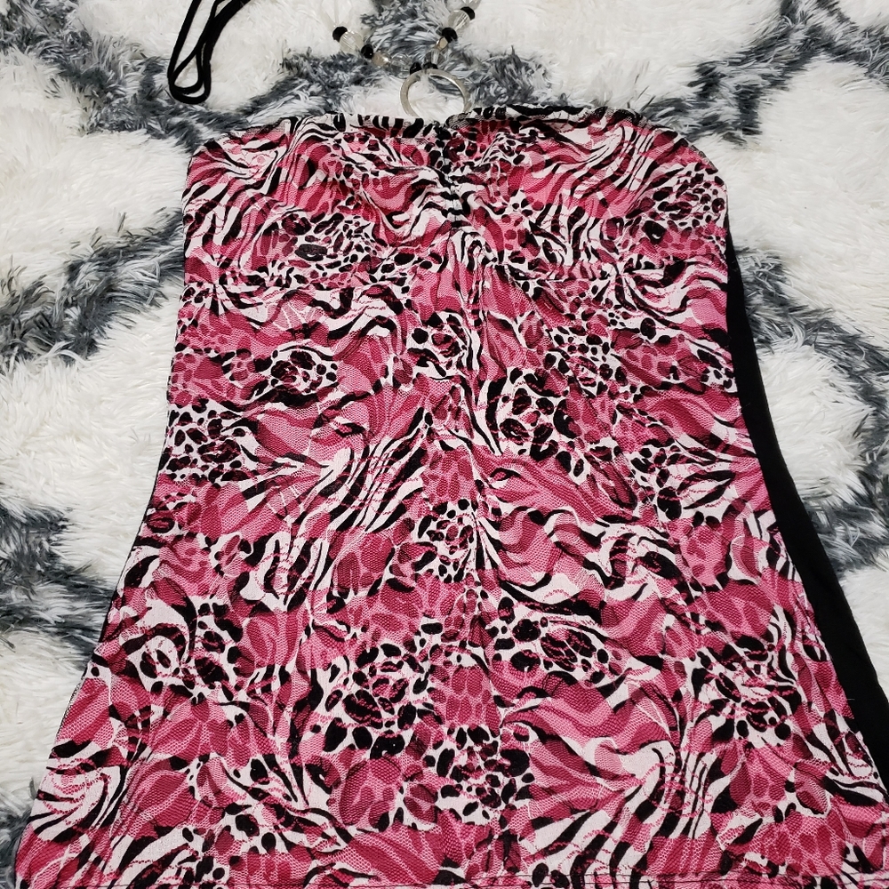 Leopard/zebra top
